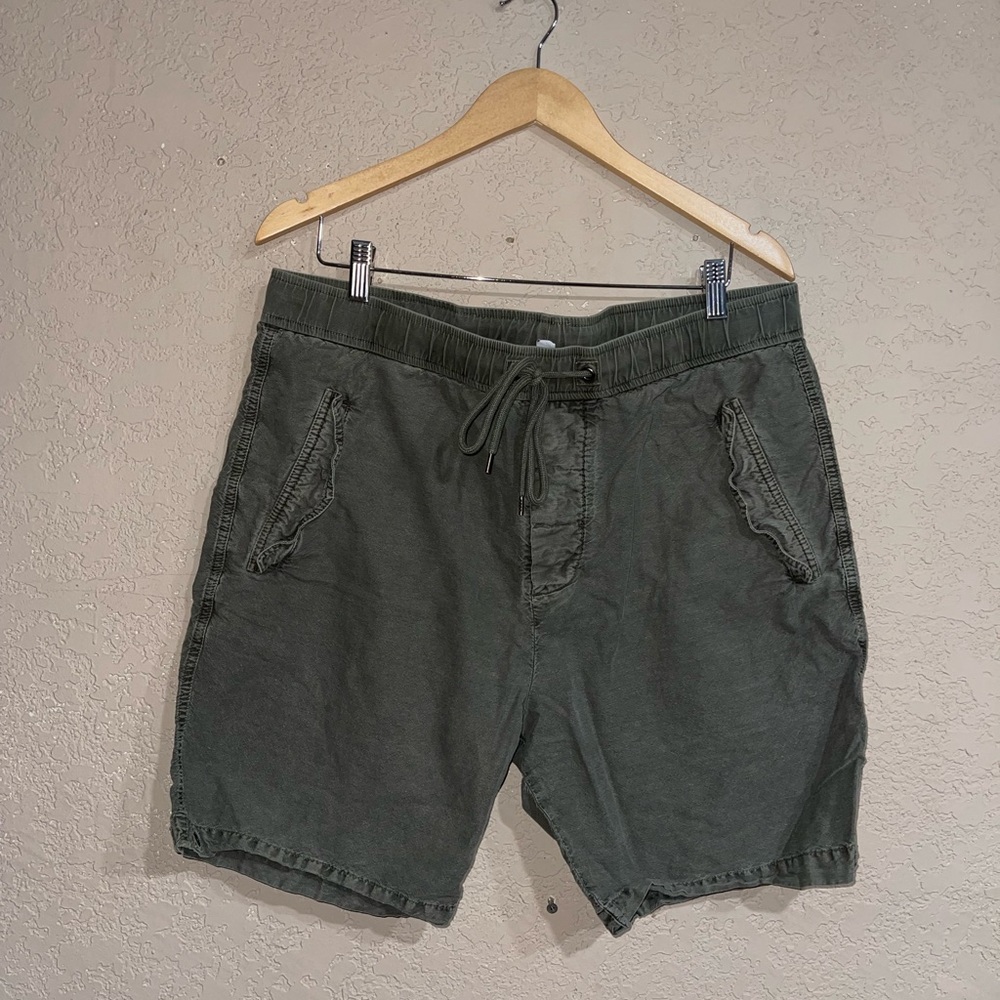 James Perse | Olive Green Cotton Blend Drawstring Shorts Size: 3